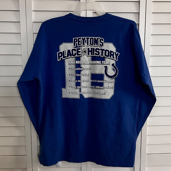 Men's Vintage Peyton Manning 2004 Passing Record Indianapolis Colts T-Shirt - XL - Picture 6 of 6
